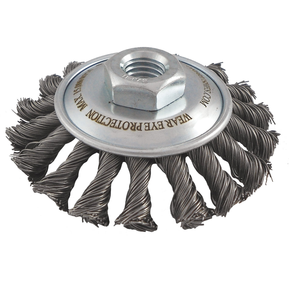Knotted Wire Wheel Saucer Brushes - NU470