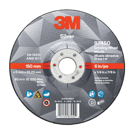 Silver Depressed Centre Grinding Wheel - NV210
