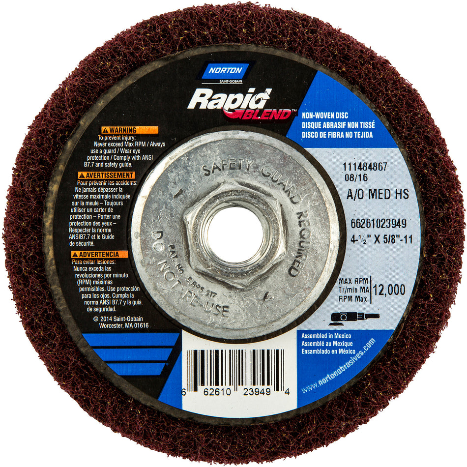 Rapid Blend™ Non-Woven Depressed Center Abrasive Disc - NV433