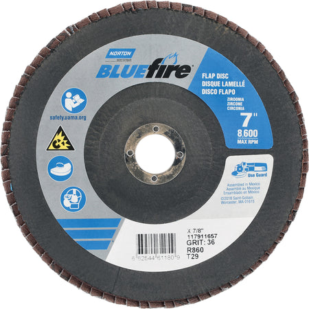 BlueFire® R884P/R884V/R860 Center Mount Fiberglass Conical Flap Disc - NY507