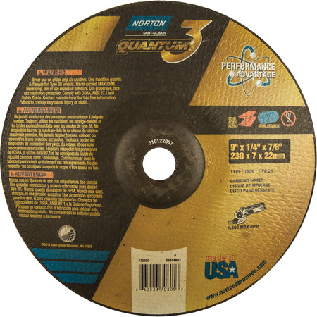 Quantum 3 SG Depressed Center Grinding Wheel - NY568