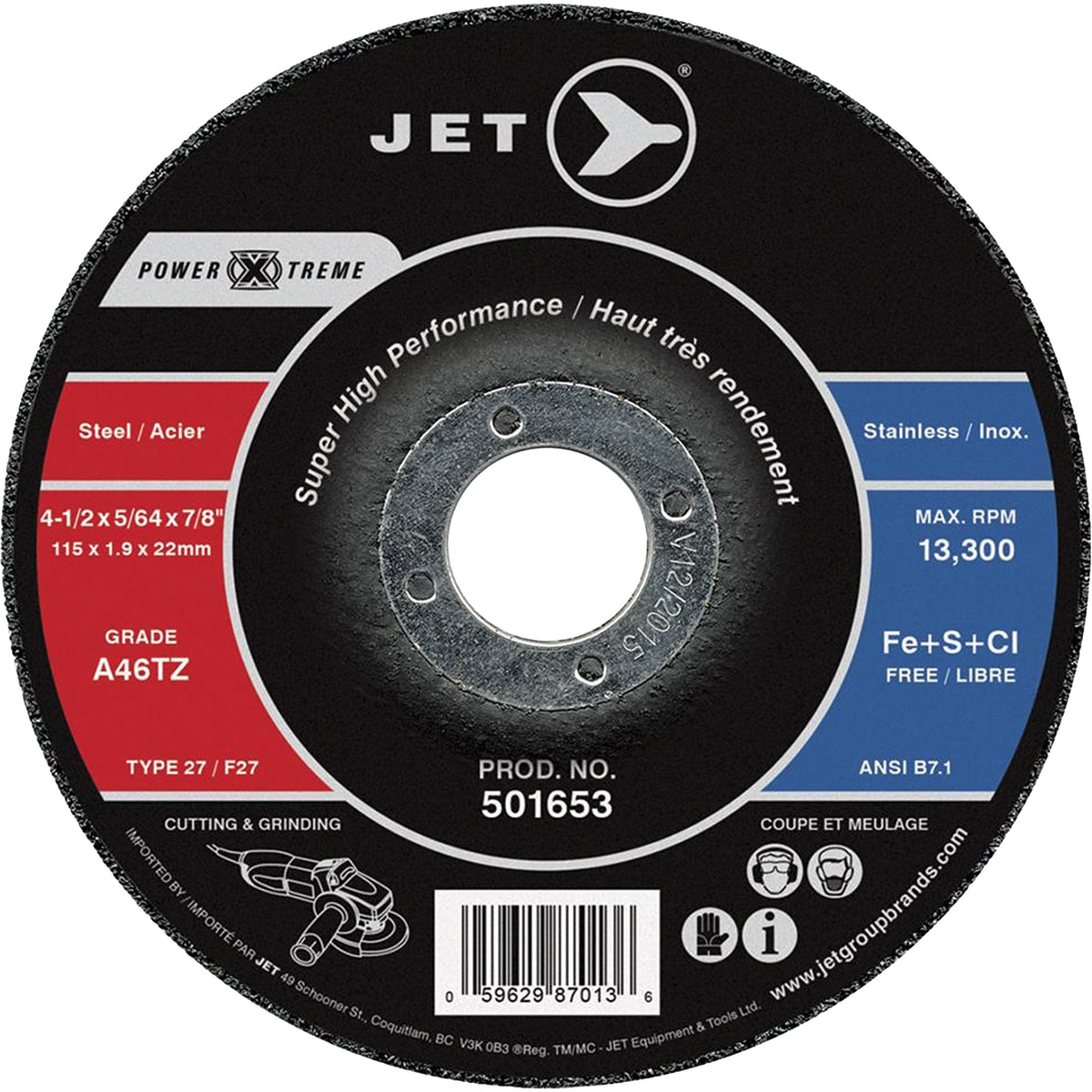 Power-Xtreme A46PX-DUO Cutting & Light Grinding Wheel - NY630
