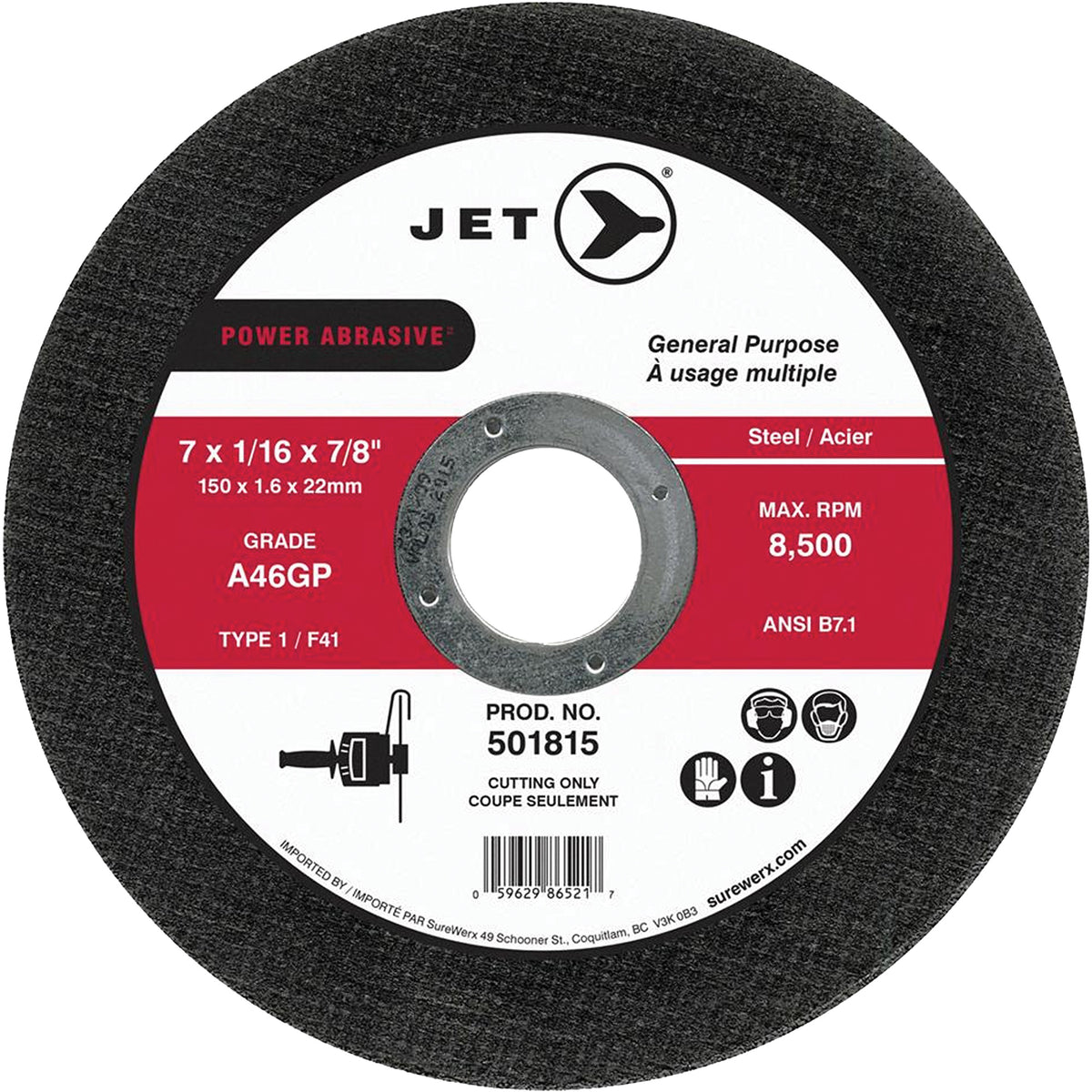 Power Abrasive A46GP Cut-Off Wheel - NY634