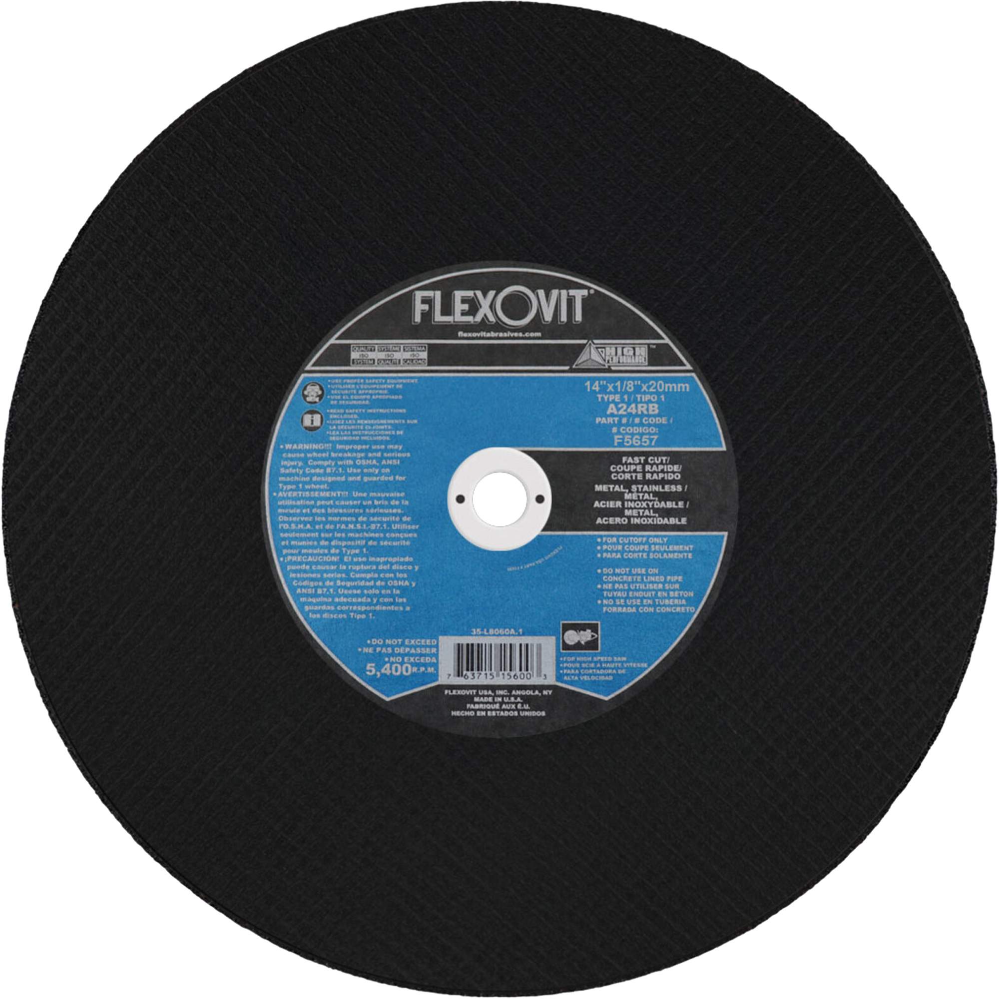 High Speed Cutoff Wheel - NY943