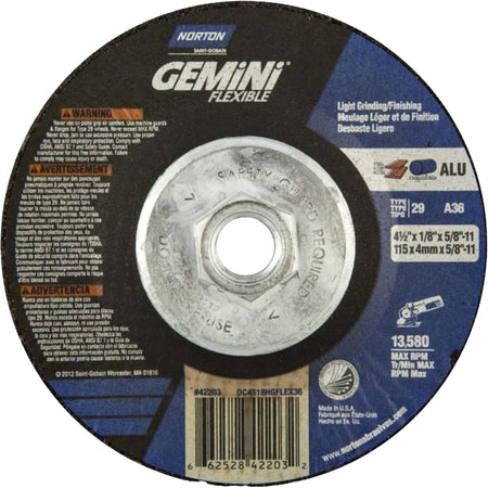 Gemini Flexible A AO Grinding and Cutting Wheel - NY977