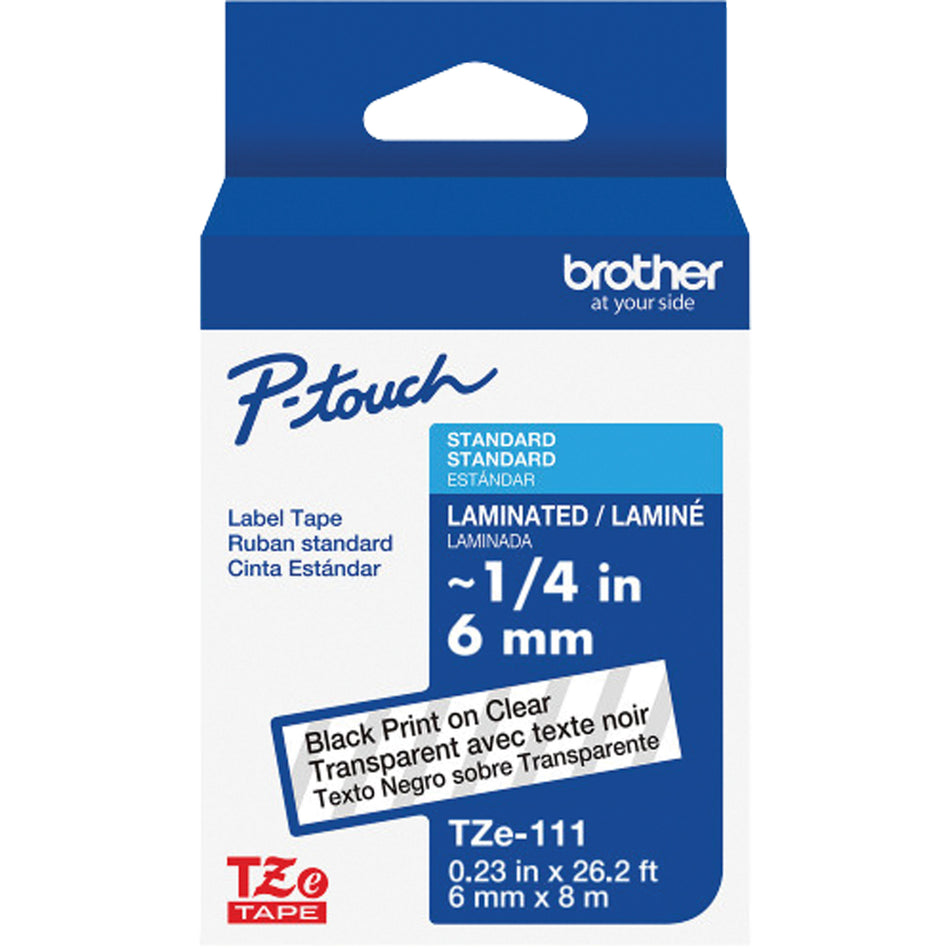 TZe-111 Laminated Tape for TZe-Compatible P-Touch Label Makers - OTA851