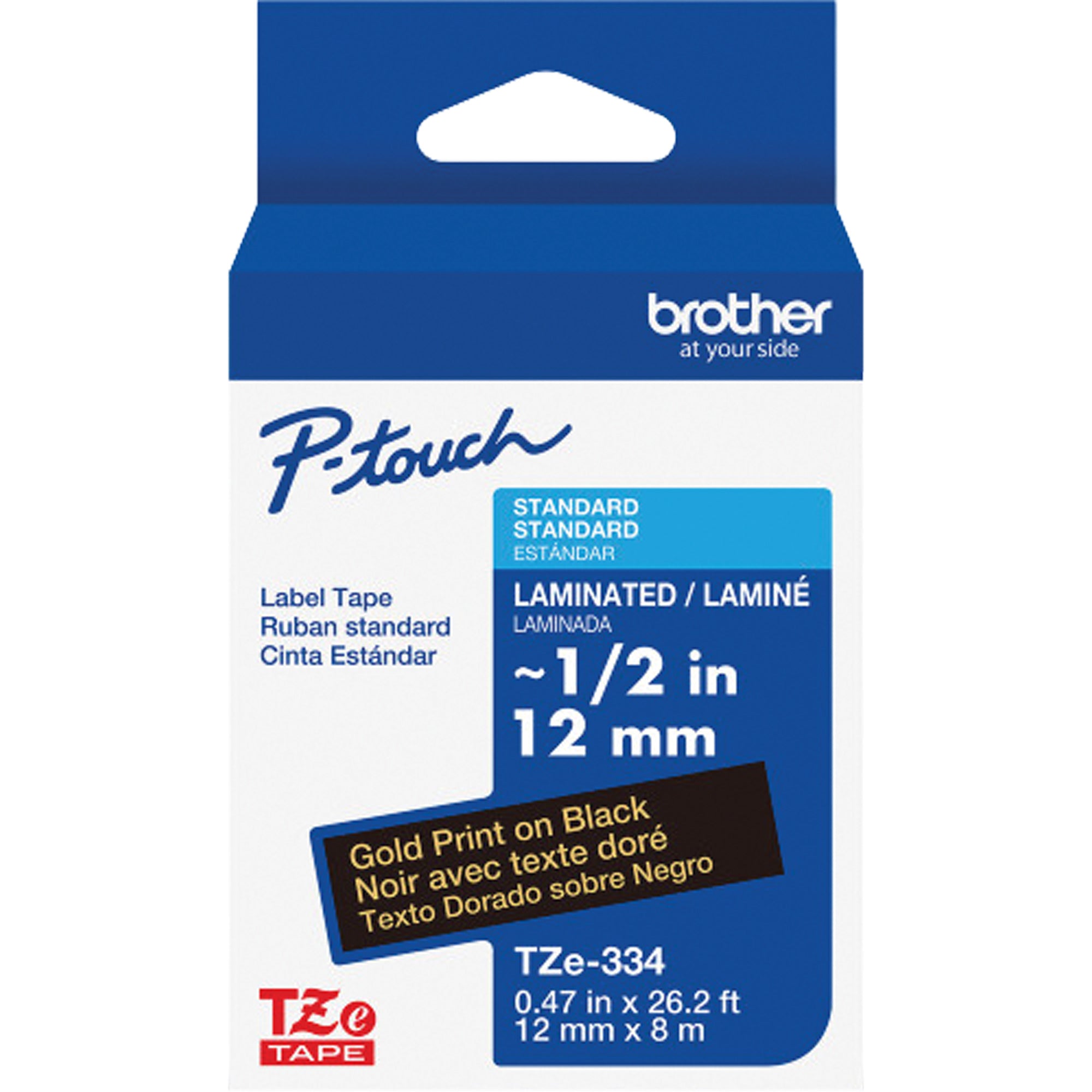 TZe-334 Laminated Tape for TZe-Compatible P-Touch Label Makers - OTA876
