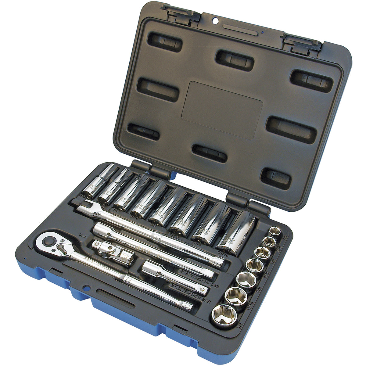 SW3821-6 6-Point SAE Socket & Socket Wrench Set - QN310