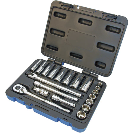 SW3821-6 6-Point SAE Socket & Socket Wrench Set - QN310