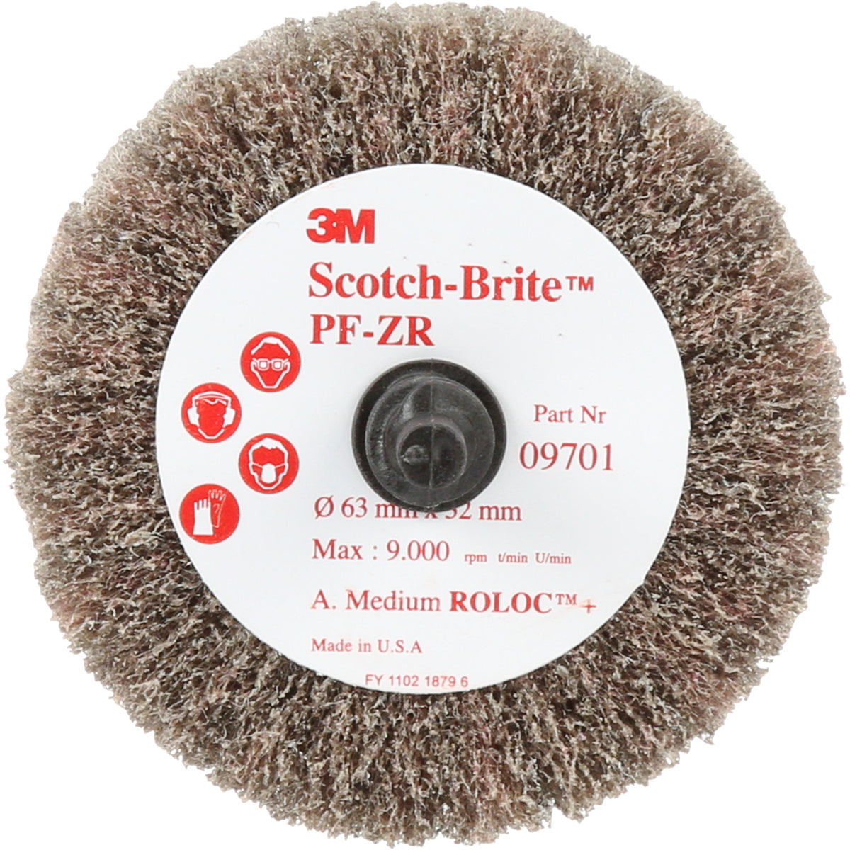Scotch-Brite™ Roloc™ Cut and Polish Flap Brush, PF-ZR - QN482