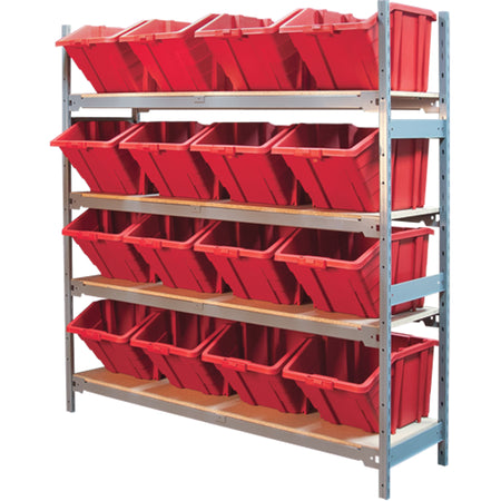 Wide Span Shelving with Jumbo Plastic Bins - RL980
