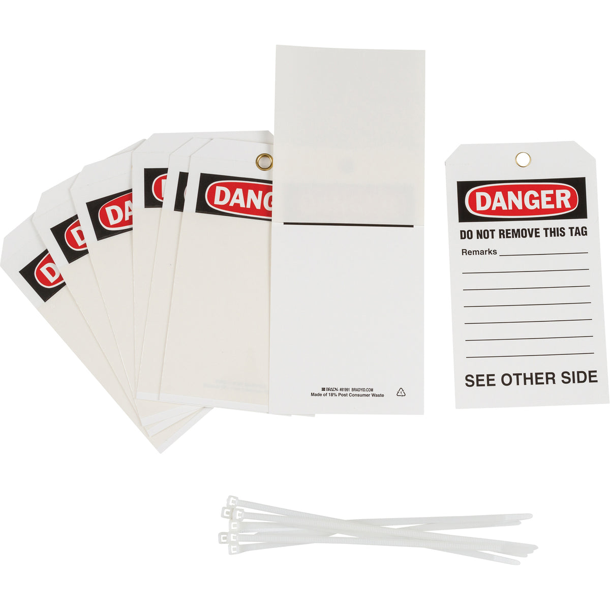 Self-Laminating ""Danger"" Tags - SAC807