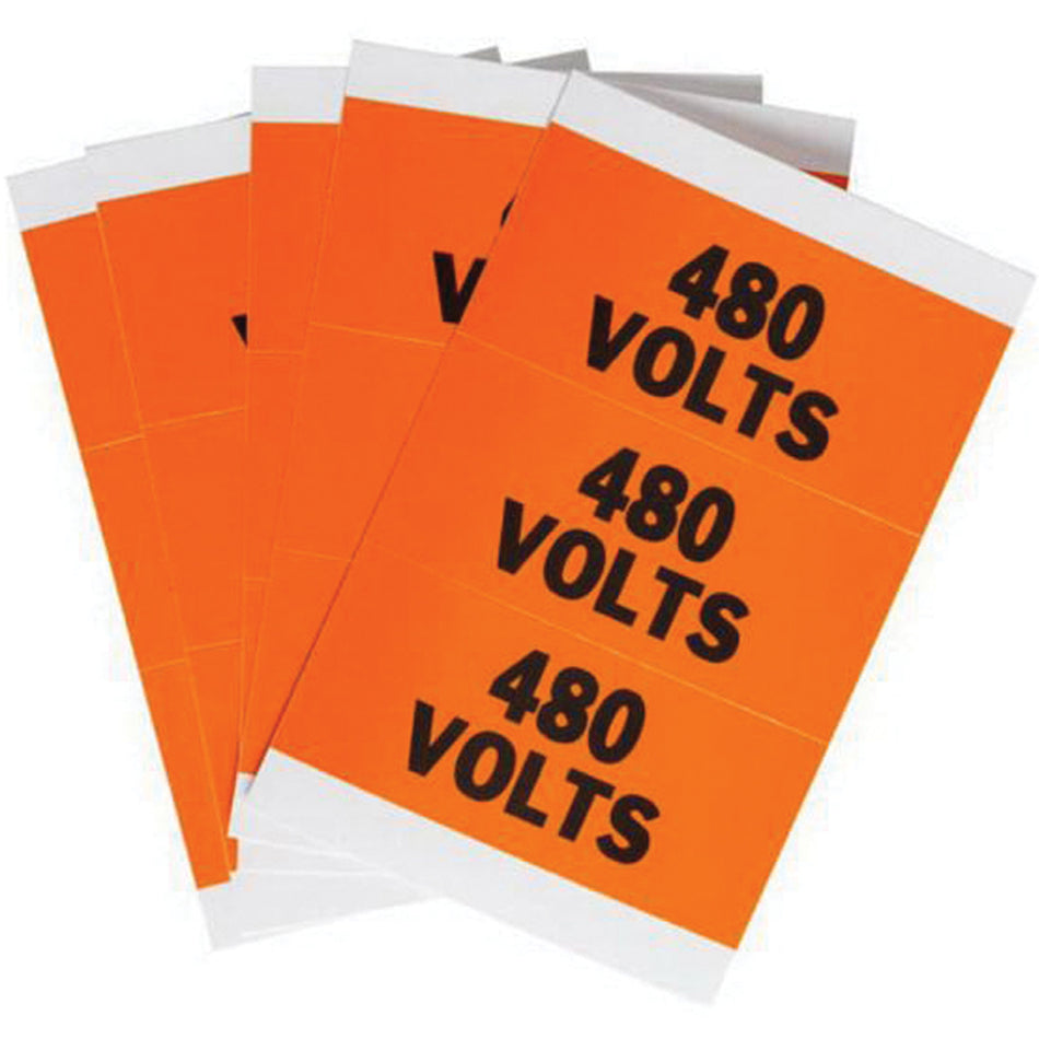 Porta-Pack ""480 Volts"" Labels - SAD062
