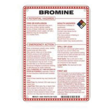 ""Bromine Potential Hazards"" Sign - SAD078