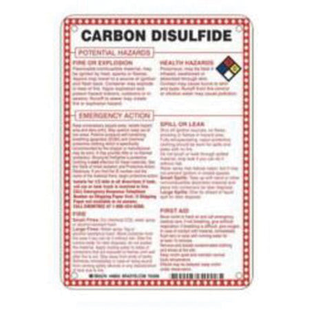 ""Carbon Disulfide Potential Hazards"" Sign - SAD082