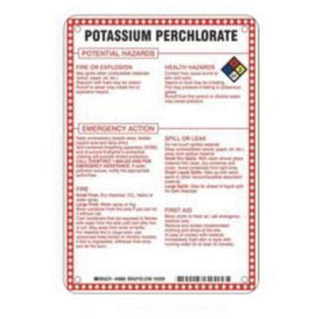 ""Potassium Perchlorate Potential Hazards"" Sign - SAD092
