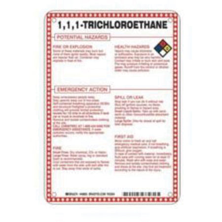 ""1, 1, 1, Trichloroethane Potential Hazards"" Sign - SAD094
