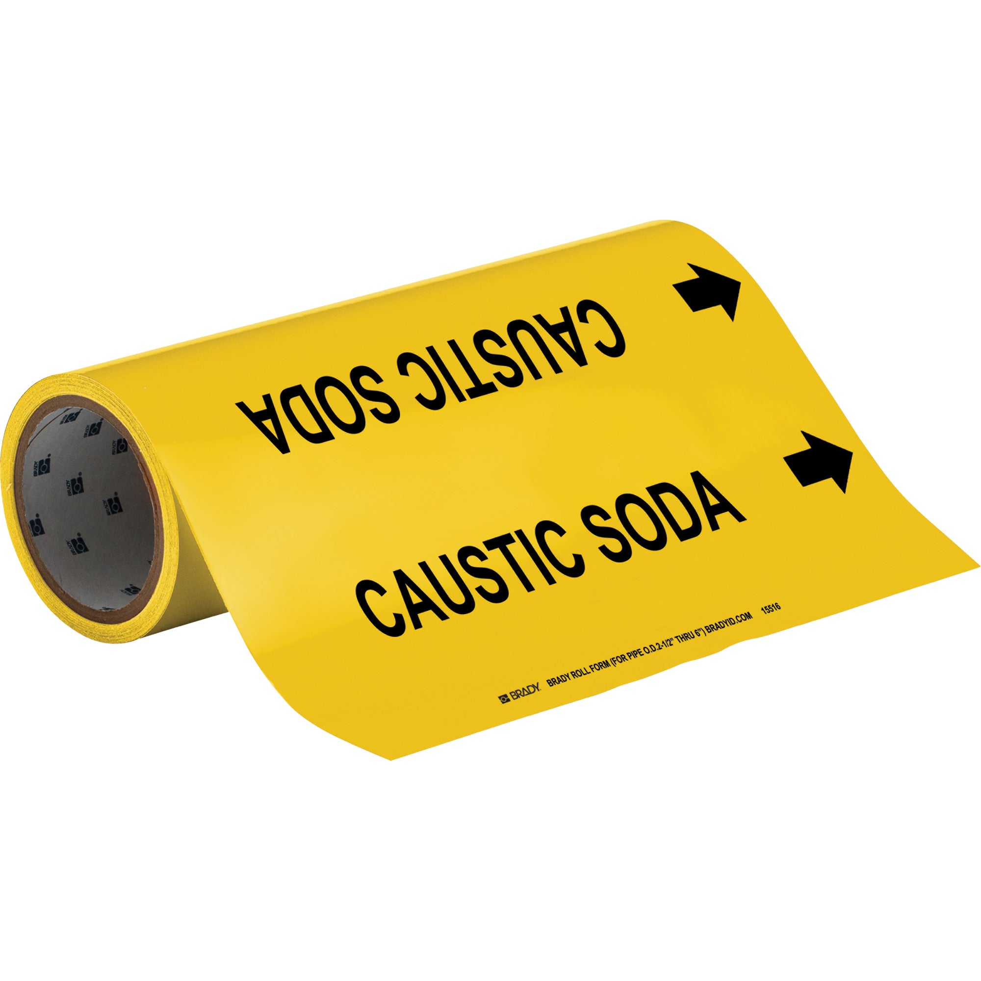 ""Caustic Soda"" Roll Form Pipe Markers - SAD312