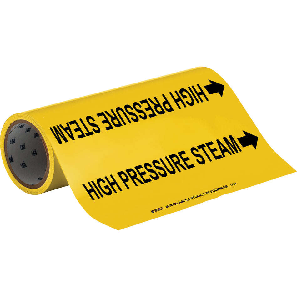 ""High Pressure Steam"" Roll Form Pipe Markers - SAD317