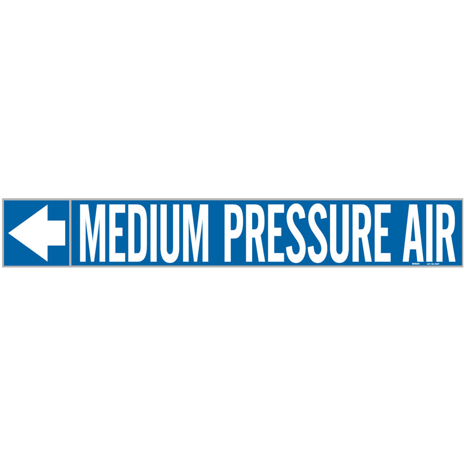 ""Medium Pressure Air"" Pipe Markers - SAD393