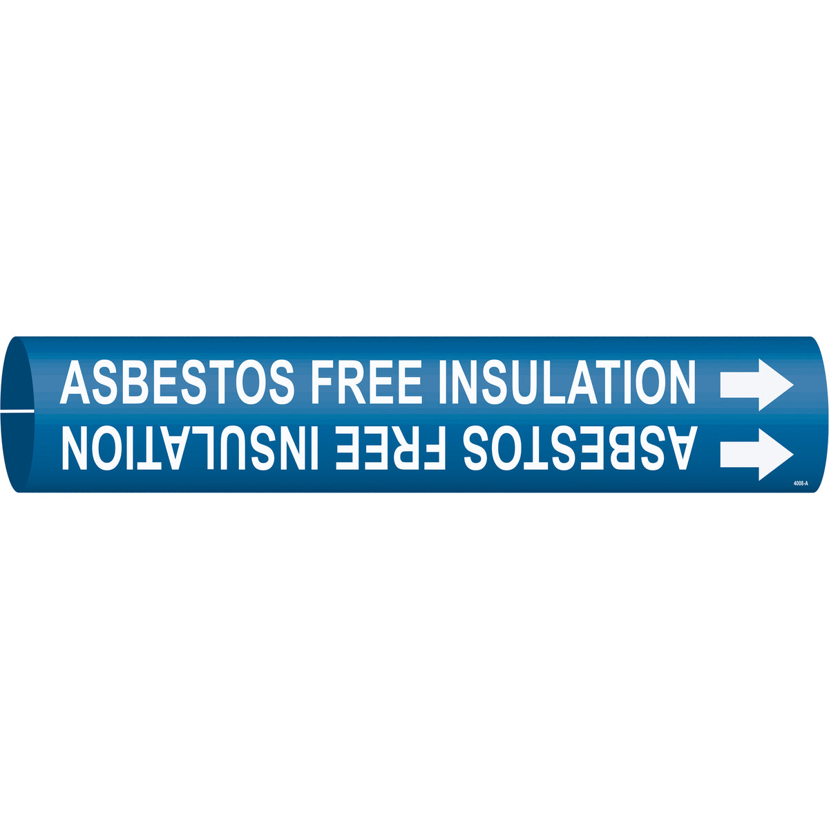 ""Asbestos Free Insulation"" Pipe Marker - SAD546