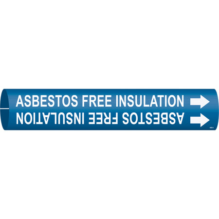 ""Asbestos Free Insulation"" Pipe Marker - SAD546