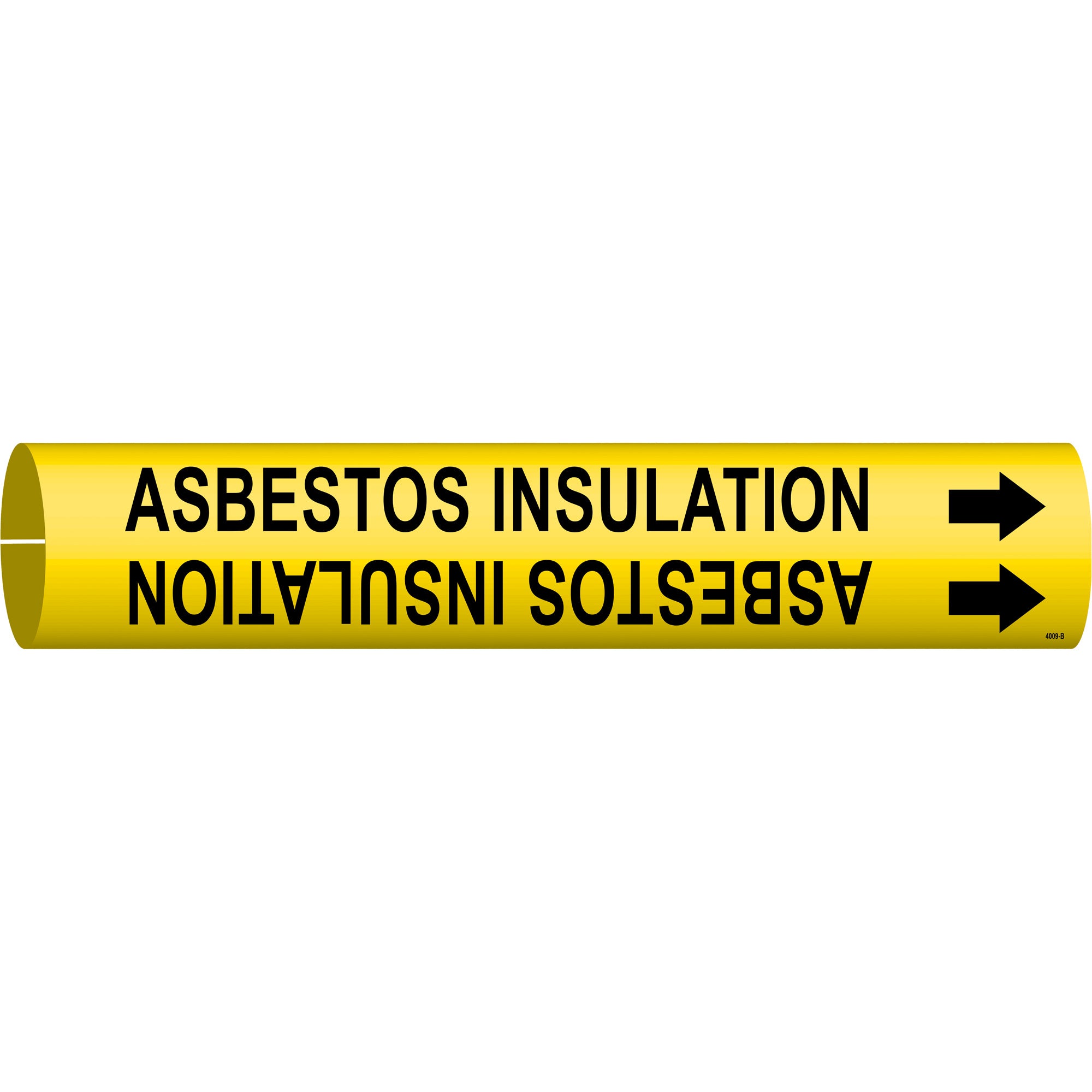 ""Asbestos Insulation"" Pipe Marker - SAD555