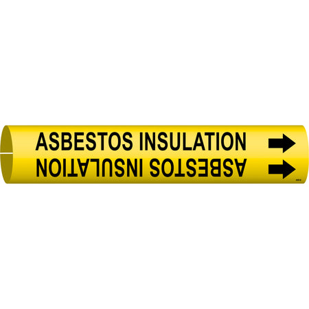 ""Asbestos Insulation"" Pipe Marker - SAD555