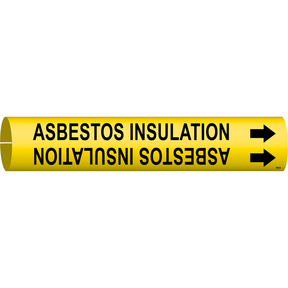 ""Asbestos Insulation"" Pipe Marker - SAD555