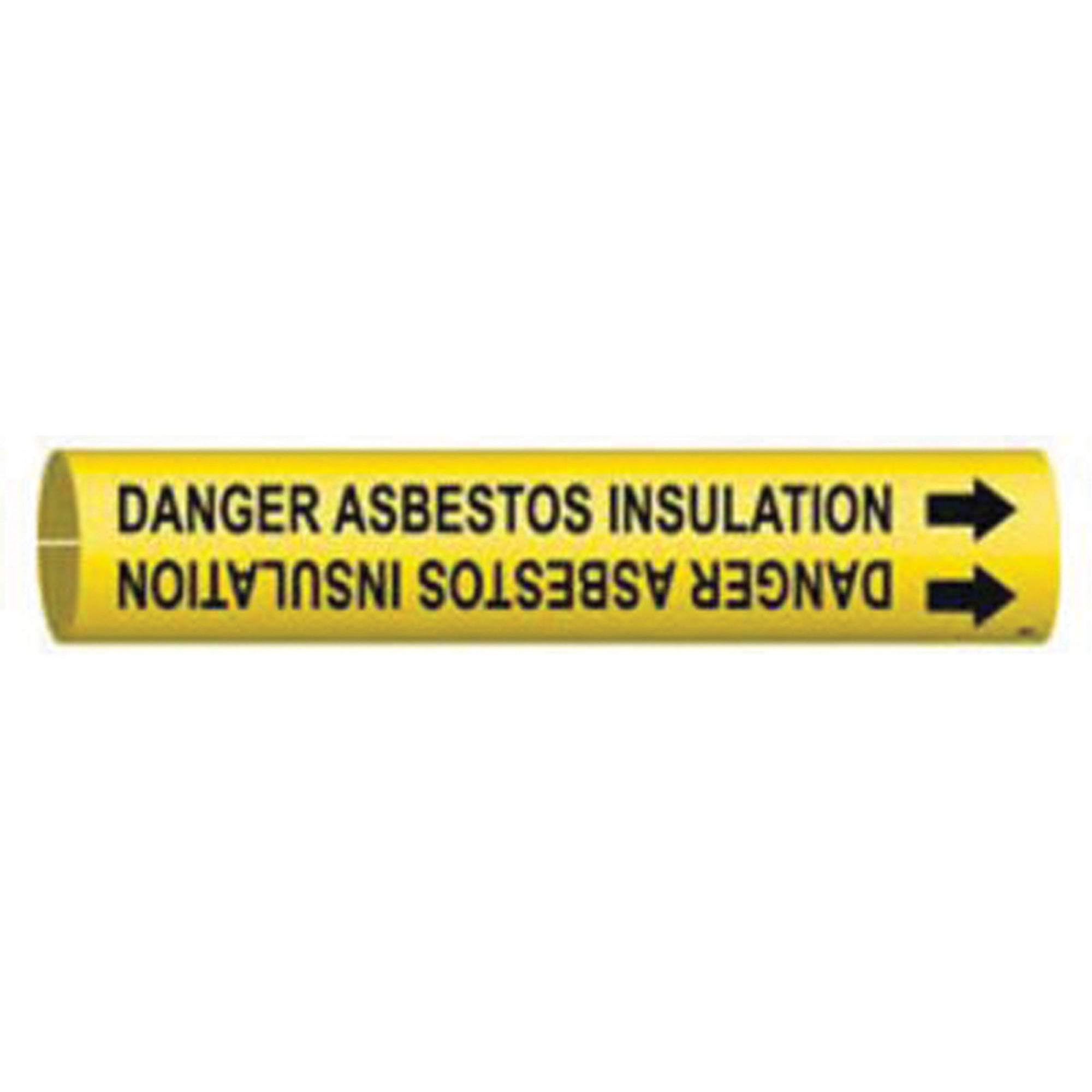 ""Danger Asbestos Insulation"" Pipe Marker - SAD807