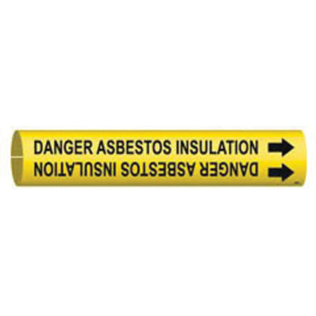 ""Danger Asbestos Insulation"" Pipe Marker - SAD807