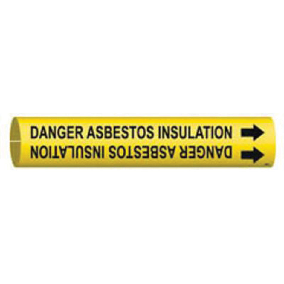 ""Danger Asbestos Insulation"" Pipe Marker - SAD807