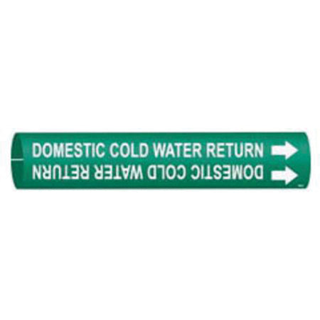""Domestic Cold Water Return"" Pipe Marker - SAD838