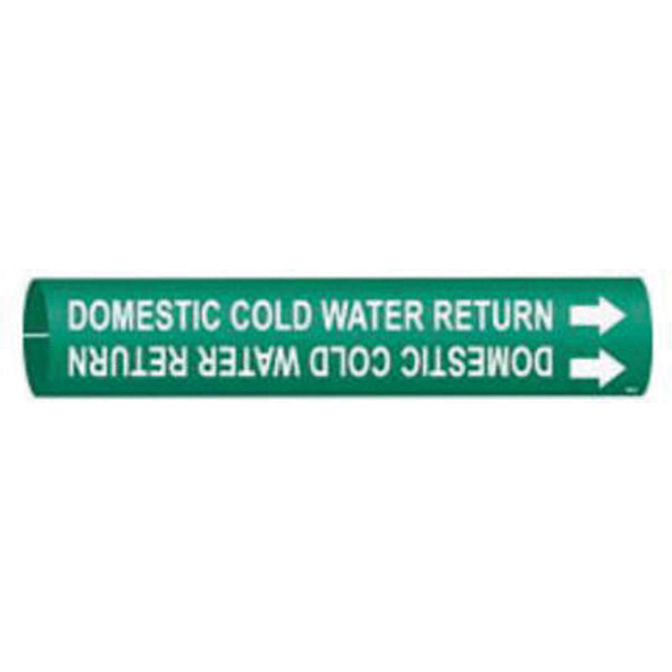 ""Domestic Cold Water Return"" Pipe Marker - SAD838