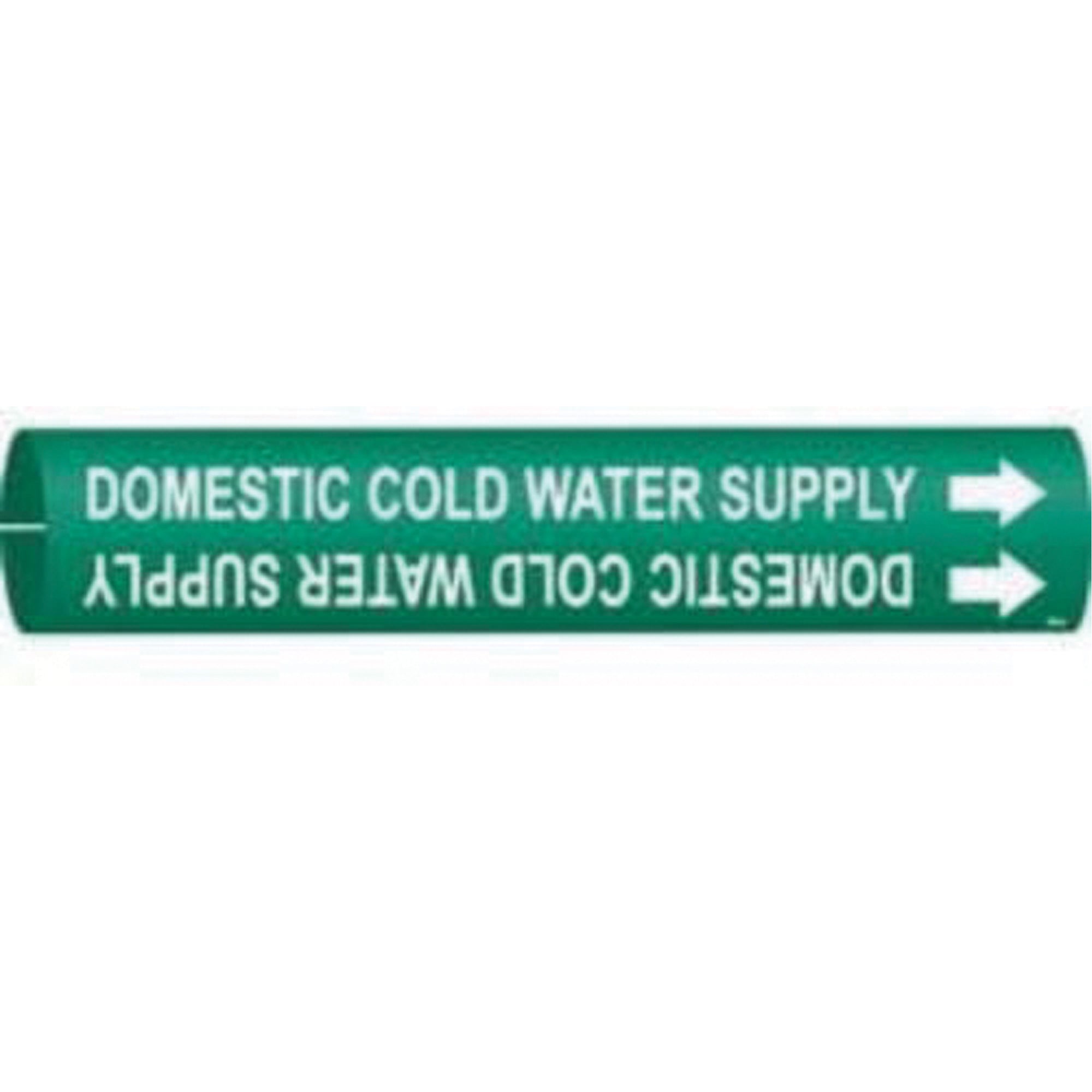 ""Domestic Cold Water Supply"" Pipe Marker - SAD846