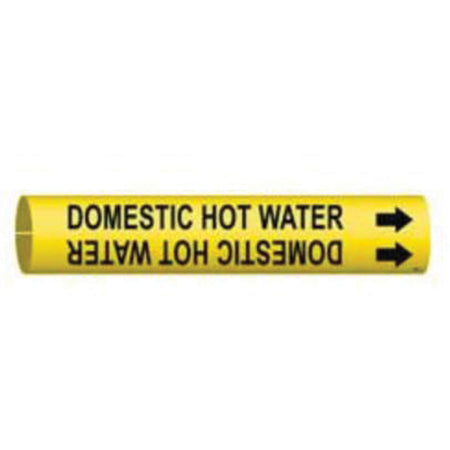 ""Domestic Hot Water"" Pipe Marker - SAD854