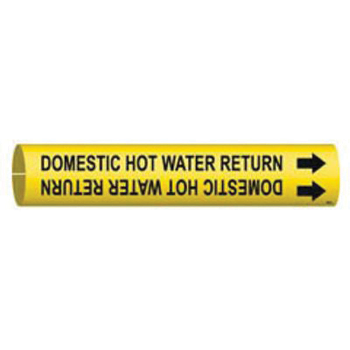 ""Domestic Hot Water Return"" Pipe Marker - SAD862