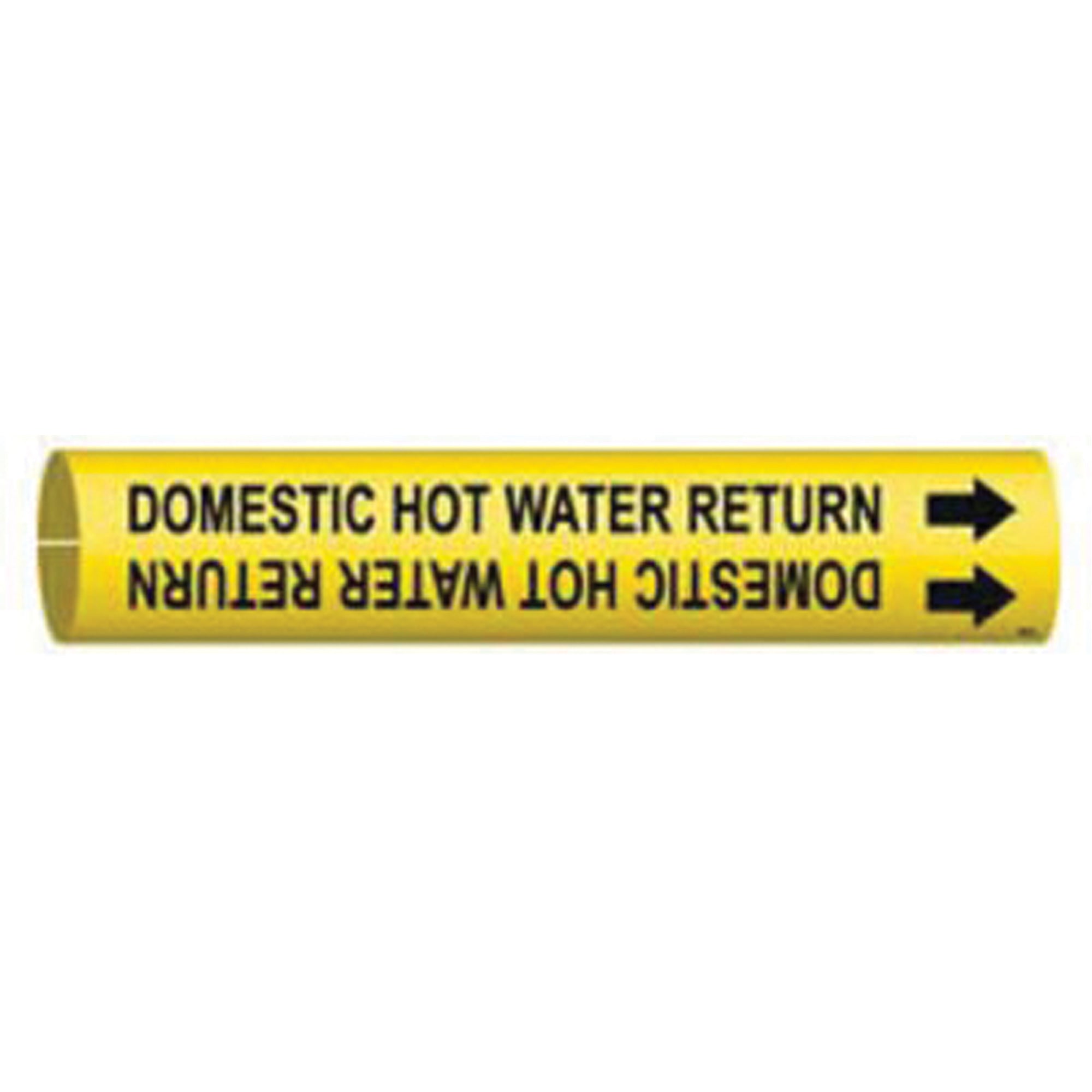 ""Domestic Hot Water Return"" Pipe Marker - SAD862