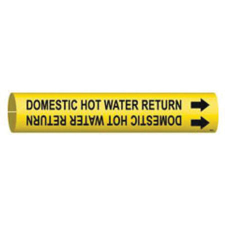 ""Domestic Hot Water Return"" Pipe Marker - SAD862