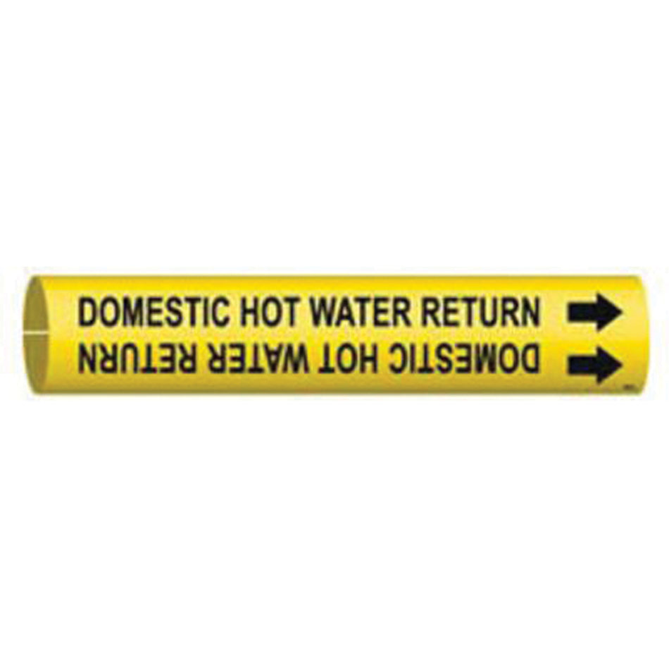 ""Domestic Hot Water Return"" Pipe Marker - SAD862