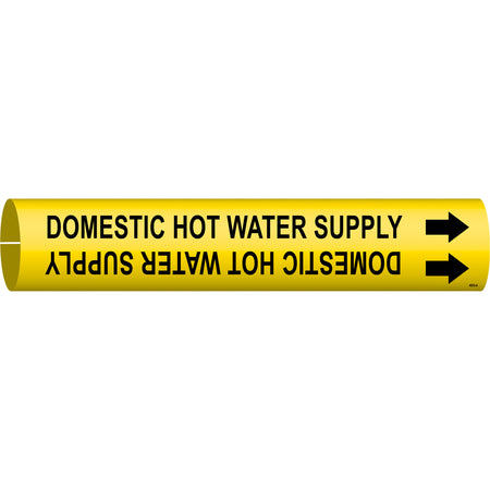 ""Domestic Hot Water Supply"" Pipe Marker - SAD870