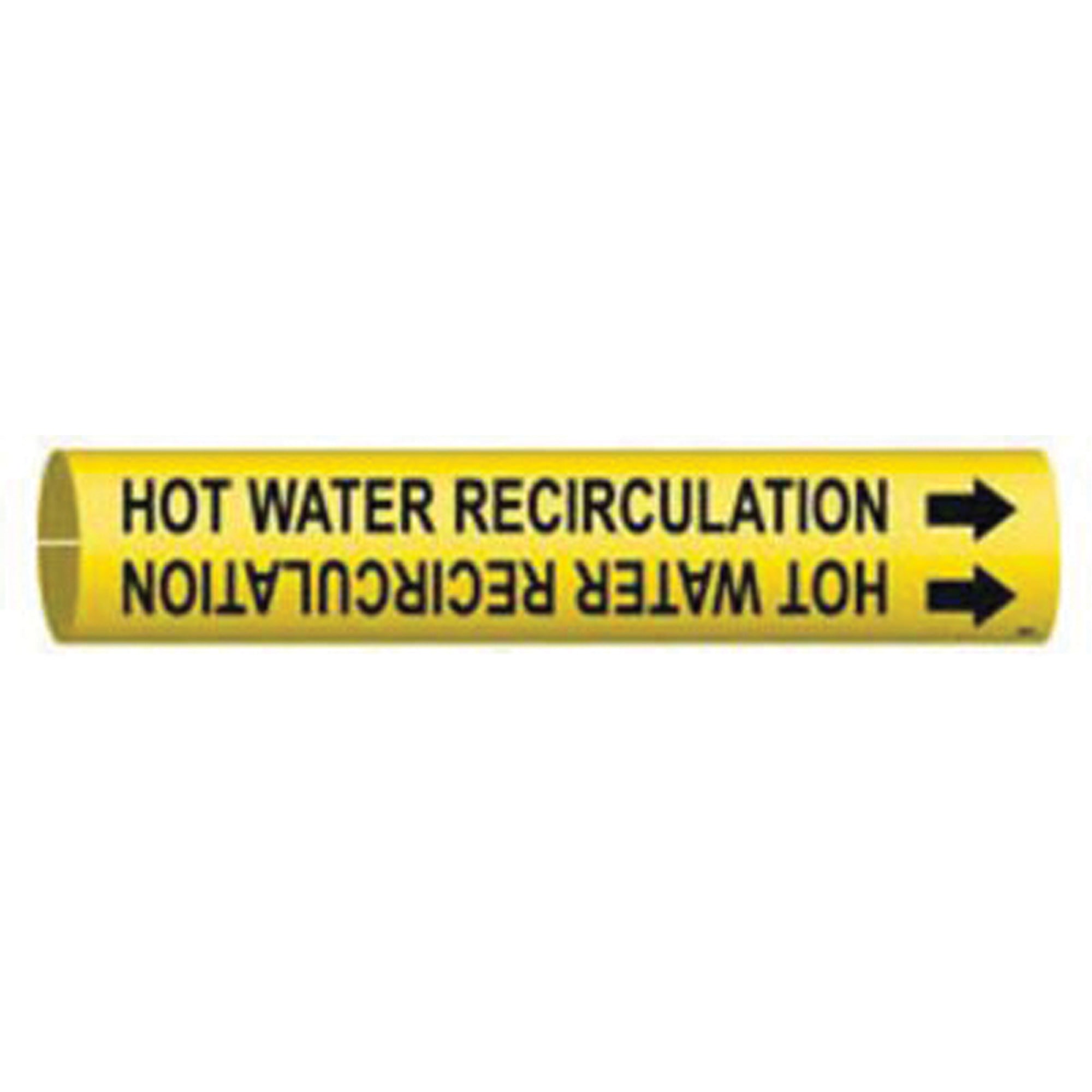 ""Hot Water Recirculation"" Pipe Marker - SAE083