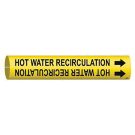 ""Hot Water Recirculation"" Pipe Marker - SAE083