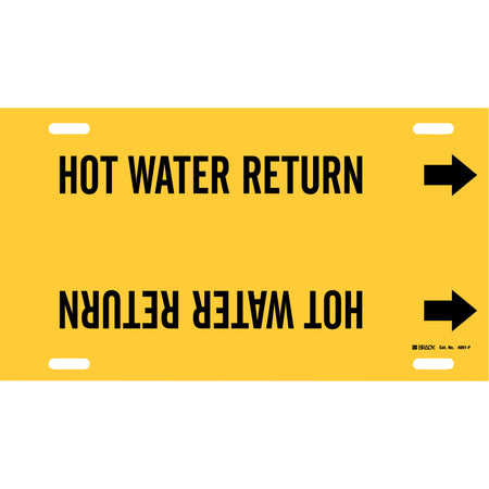 ""Hot Water Return"" Pipe Marker - SAE096