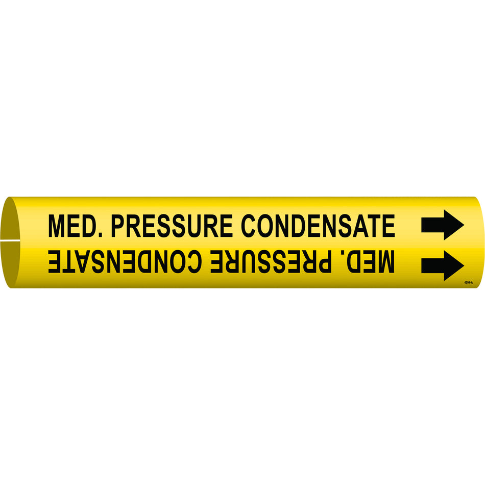 ""Med. Pressure Condensate"" Pipe Marker - SAE194