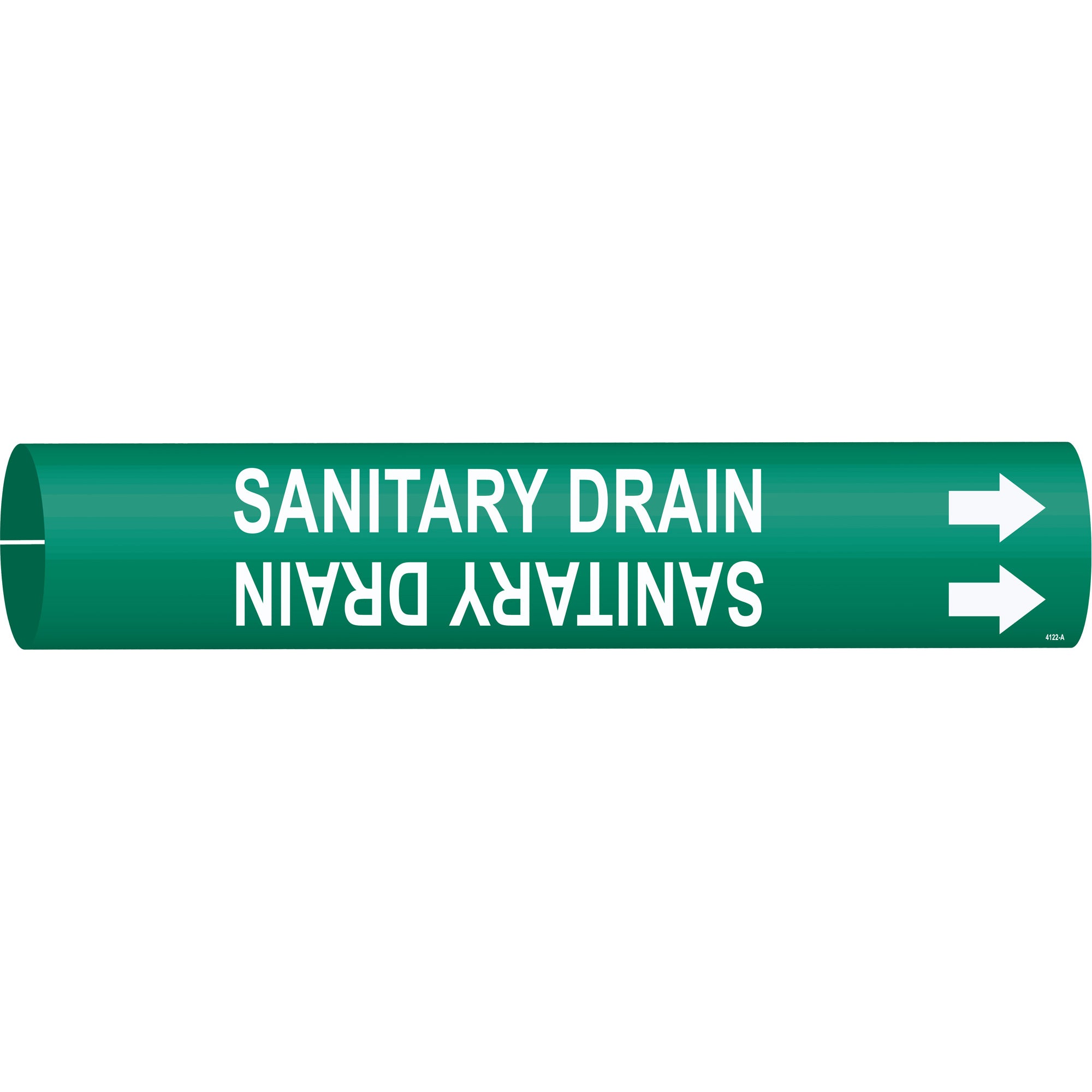 ""Sanitary Drain"" Pipe Marker - SAE413