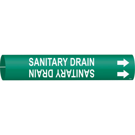 ""Sanitary Drain"" Pipe Marker - SAE413