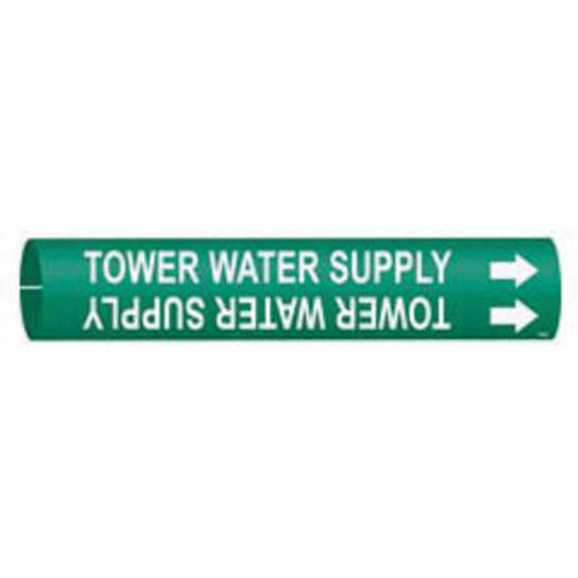 ""Tower Water Supply"" Pipe Marker - SAE589