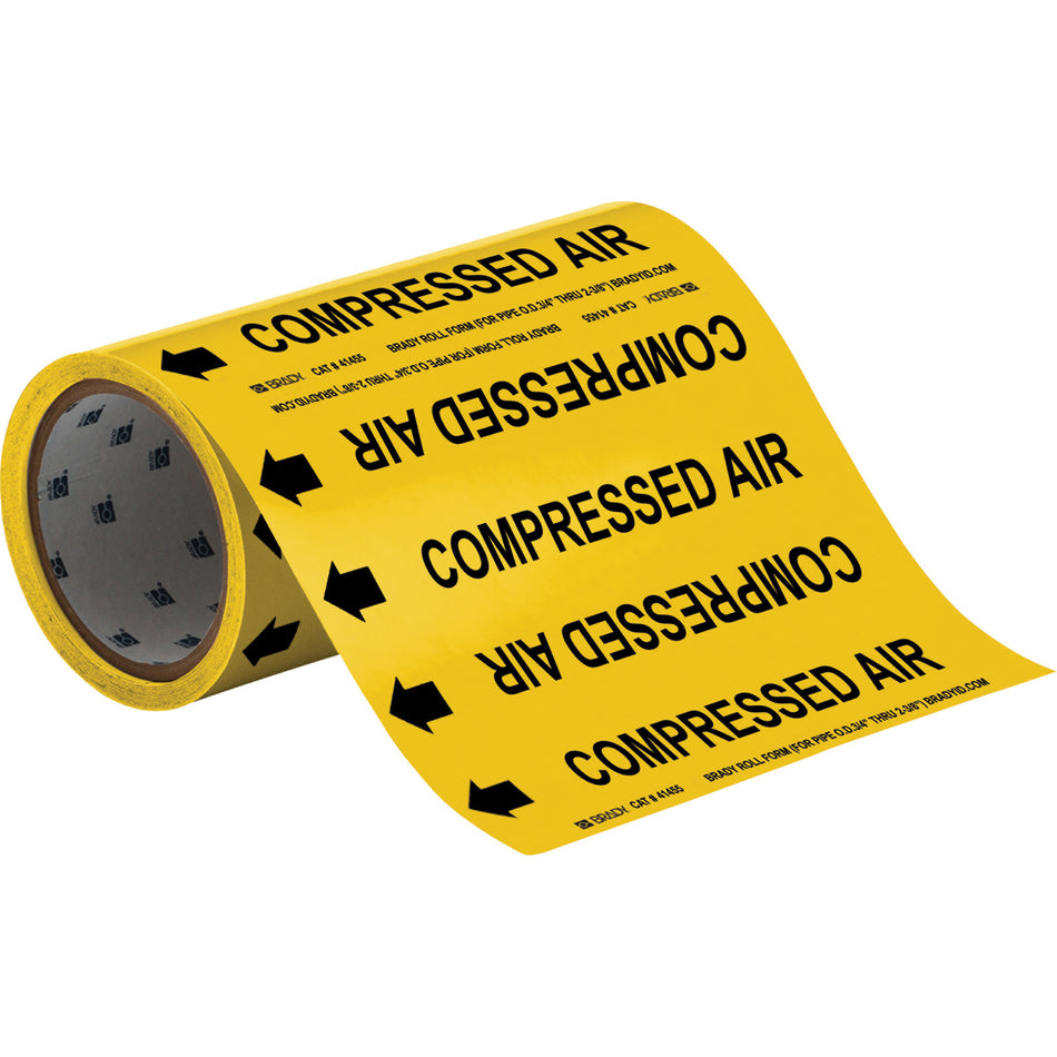 ""Compressed Air"" Roll Form Pipe Markers - SAE597