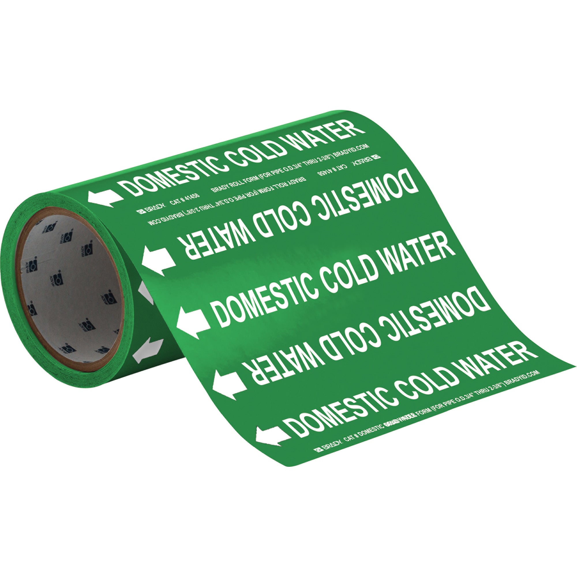 ""Domestic Cold Water"" Roll Form Pipe Markers - SAE600